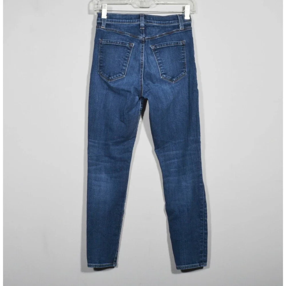 J Brand Alana High Rise Crop Blue Jeans Mesmeric Distressed Size 27 - Picture 2 of 5